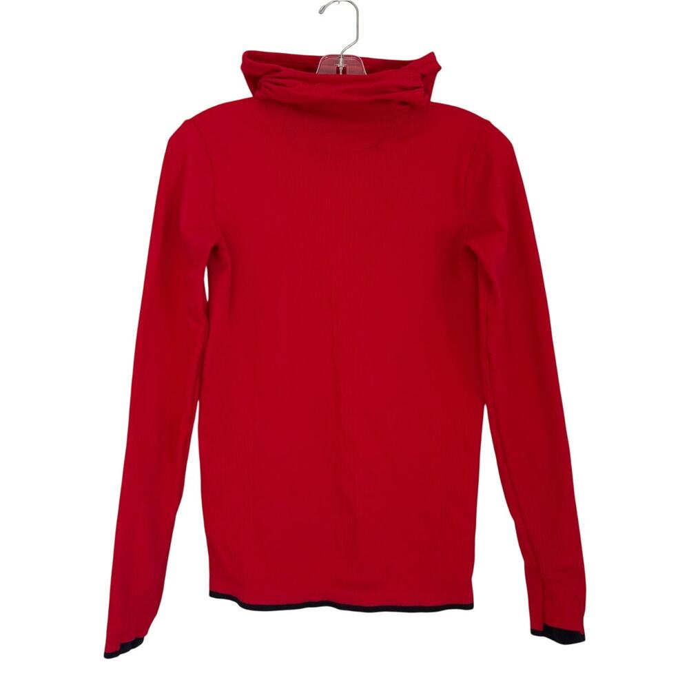 Athleta North Point Running Pullover w/ Built-In Face Mask, Red, Women's Medium